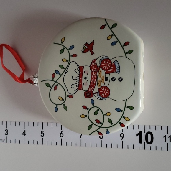Porcelain Christmas Ornament  with cookie recipe on the back - Picture 3 of 3